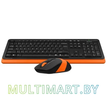 Комплект клавиатура + мышь A4Tech Fstyler FG1010 (черный/оранжевый) картинка 2